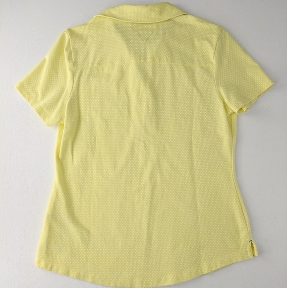 Tommy | Pastel Yellow Polka Dot Polo Like New Sz L - Picture 4 of 7
